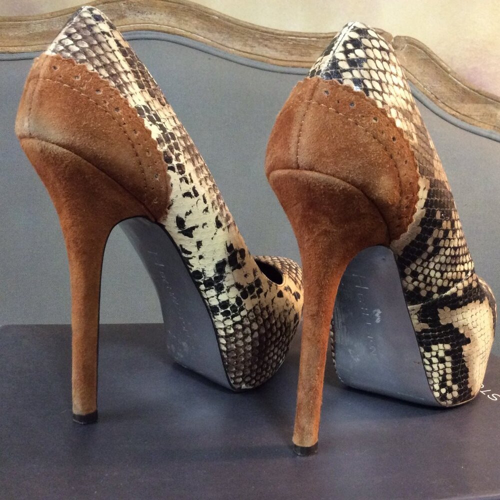 H By Halston faux snake and suede stiletto Abby pump - Picture 7 of 11